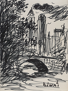 Bridge near high rises